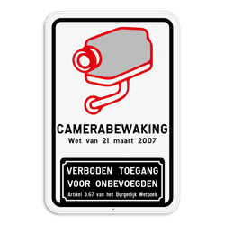 Camerabord België - wet van 21 maart 2007 - Verboden toegang