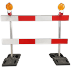 Barrière de Chantier en Aluminium - Kit Complet (Longueur 2000mm)