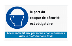 Panneau de sécurité | 1 pictogramme + texte et bannière