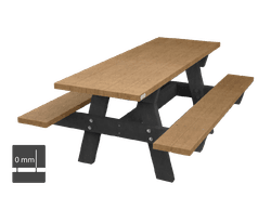 Picknicktafel met gesloten tafelblad - type Oslo - Bicolor