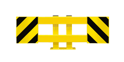 Regalanfahrschutz Stahl gelb/schwarz – 900–1300mm – Bodenmontage