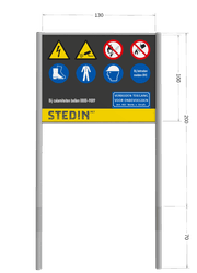 Informatiebord met portaalsysteem TS-R70 met informatiebord (2:3) - reflecterend