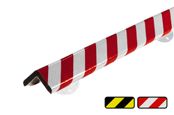 Hoekbescherming reflecterend PU-schuim 60x48mm - lengte 1 meter - schroefbaar
