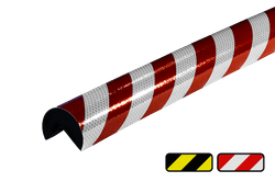 Hoekbescherming PU-schuim reflecterend Ø60mm type A+ - zelfklevend