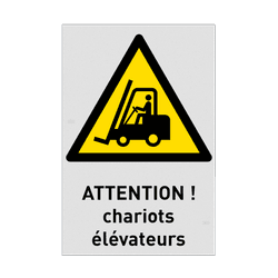 Autocollant - W014 - Attention aux chariots élévateurs et autres véhicules industriels