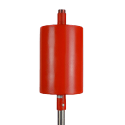 Topteken bakboord cilinder rood - 200x300mm excl. bevestiging