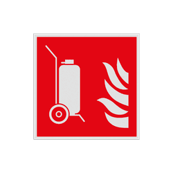 Pictogramme de s&eacute;curit&eacute; F009 - Extincteur mobile - r&eacute;tror&eacute;fl&eacute;chissant