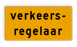Verkeersbord verkeersregelaar - Werk in uitvoering - reflecterend