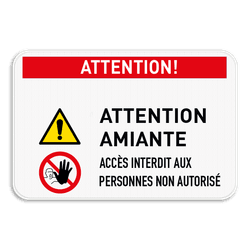 Panneau de sécurité - Danger amiante