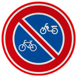 Verkeersbord RVV E03 - Parkeerverbod (brom-)fietsen