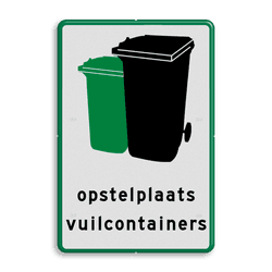 Informatiebord voor Opstelplaats vuilcontainers