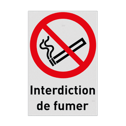 Autocollant ou panneau - P002 - Interdiction de fumer