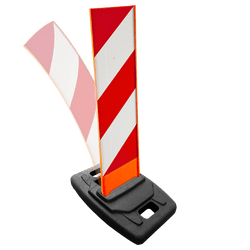 Geleidebaken flexibel overrijdbaar met baakvoet - reflecterend klasse 2