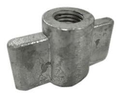 Ecrou à ailettes - M16 - aluminium - pour poteaux amovibles