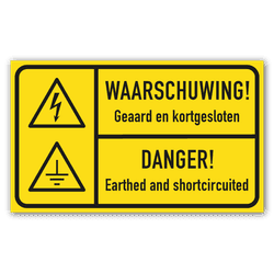 Waarschuwingsbord Nordex - 250x150mm - Magnetisch