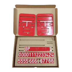 Aanwijsbord kunststof 120x160mm compleet - rood brandkraan (2 stuks)