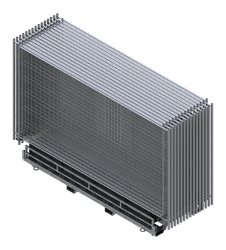 Set 30 stuks bouwhekken staal - 3500x2000 mm met baakvoeten en transportbok