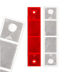 Catadioptre aluminium classe 3 pour potelet de balisage 40x180 mm