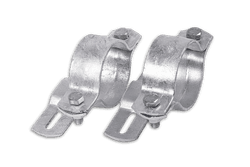 Scharnierbeugel Ø76mm voor vlak bord op paal - set 2 stuks