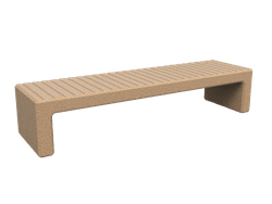 Buiten zitbank kunststof - Type Zeus - wit, grijs, beige