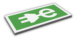 Dalle de signalisation - 300x300mm - Borne de recharge pour véhicules électriques