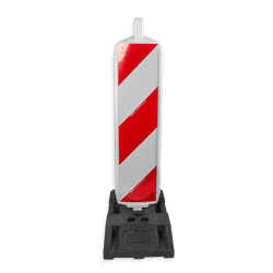 Geleidebaken met baakvoet kunststof - retro reflecterend