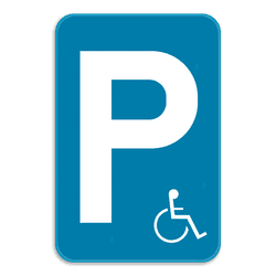 Verkeersbord SB250 E9a mindervaliden - Parkeren enkel toegelaten voor mindervaliden