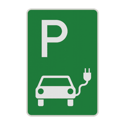 Parkschilder Grün - Parkplatz nur für Elektrisch Fahrzeuge