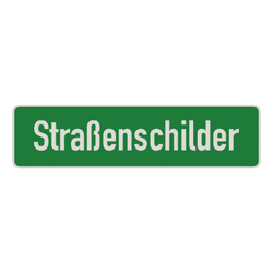 Straßennamenschild 800x200mm - 1 Zeile ohne Rand