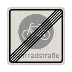 Verkehrszeichen 244.2 - Ende einer Fahrradstra&szlig;e