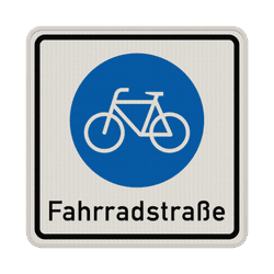 Verkehrszeichen 244.1 - Beginn einer Fahrradstra&szlig;e