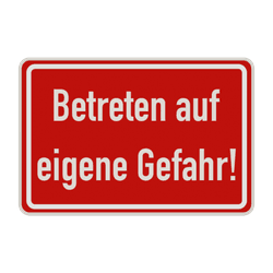 Betreten verboten Schilder
