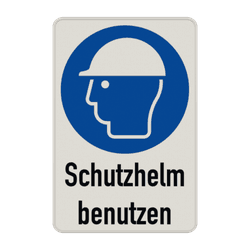 Gebotsschild - Schutzhelm benutzen