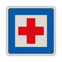 Verkehrszeichen 358 - Erste Hilfe