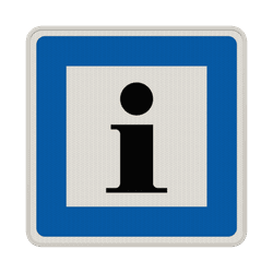 Verkehrszeichen 365-61 - Fremdenverkehrsb&uuml;ro oder Auskunftsstelle