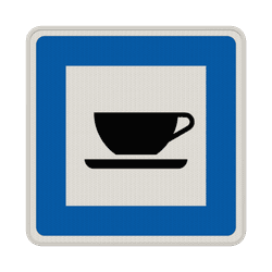 Verkehrszeichen 365-57 - Autobahnkiosk