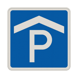 Verkehrszeichen 314-50 &ndash; Parkhaus, Parkgarage aus Dibond&reg;traffic
