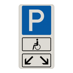 Parkschilder - 2 Parkplätze nur für Schwerbehinderte