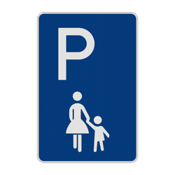 Parkplatzschild Mutter-Kind - Parkplatz nur f&uuml;r Familien