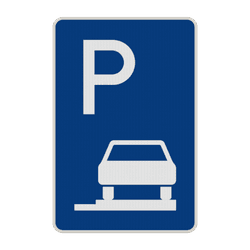 Verkehrszeichen 315-65 - Parken ganz auf Gehwegen