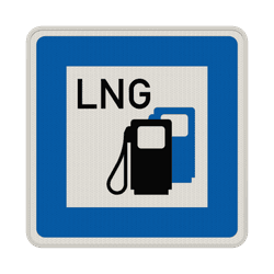 Richtzeichen 365-69 - Tankstelle mit Flüssigerdgas