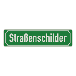 Straßennamenschild 800x200mm - 1 Zeile