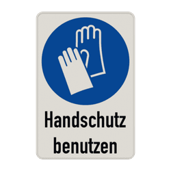 Gebotsschild - Handschutz benutzen