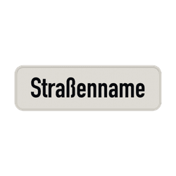 Straßennamenschild 600x200mm - 1 Zeile