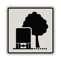 Verkehrszeichen 1006-39 - Eingeschr&auml;nktes Lichtraumprofil durch B&auml;ume