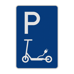 Parkschilder - Parkplatz nur für E-Roller / E-Scooter