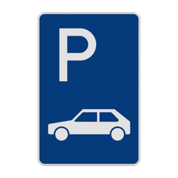 Parkplatzschild nur f&uuml;r Personenkraftwagen