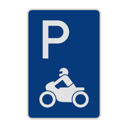 Parkplatzschild - Parkplatz nur f&uuml;r Kraftr&auml;der