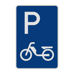 Parkplatzschild - Parkplatz nur f&uuml;r Mofas