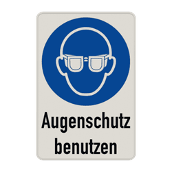 Gebotsschild - Augenschutz benutzen